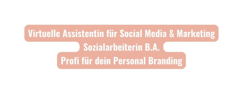 Virtuelle Assistentin für Social Media Marketing Sozialarbeiterin B A Profi für dein Personal Branding