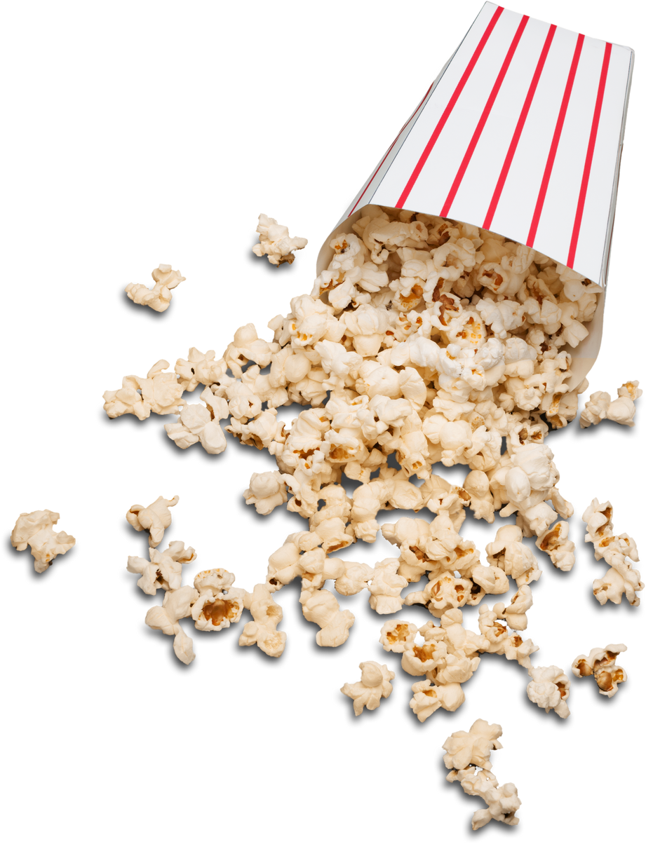 Bucket of Popcorn Isolated